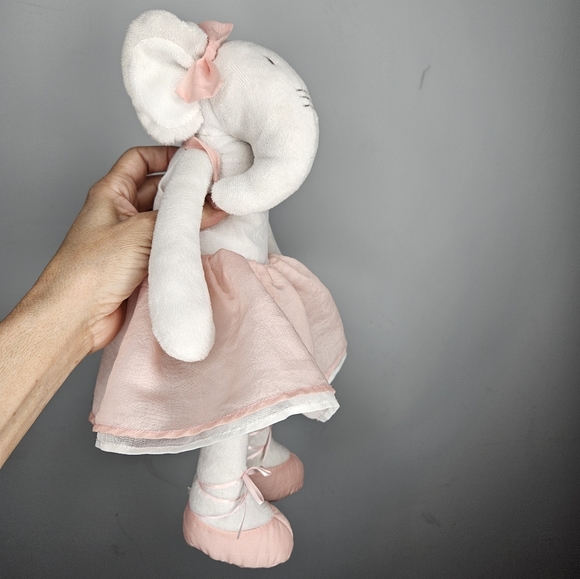 Plush Sweet Elephant Ballerina with Pink Dress & Shoes Baby Ganz Collection 12" - Picture 4 of 6
